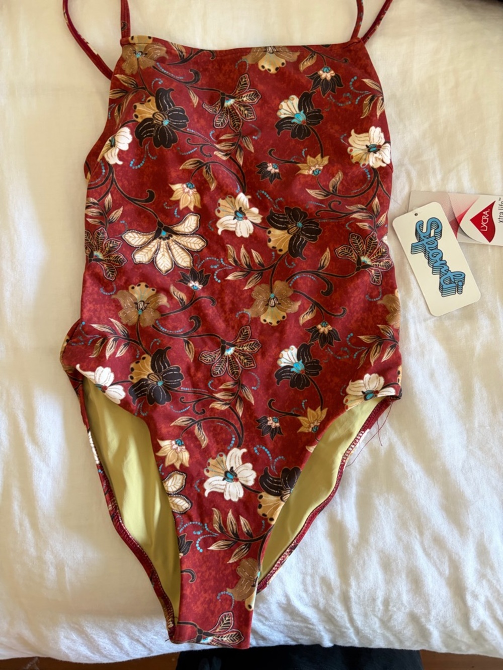 NWT! Sporti Red Floral One-Piece Swimsuit